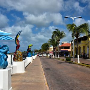 Avenue Rafael E. Melgar in San Miguel, Cozumel, Mexico - Encircle Photos