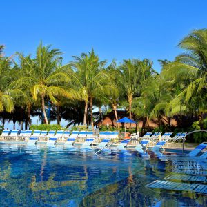 Pool at Paradise Beach Club near San Miguel, Cozumel, Mexico - Encircle Photos