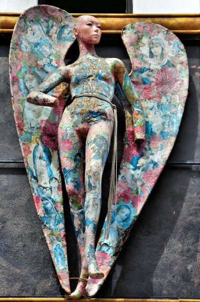 Colorful Winged Angel Mannequin in Playa del Carmen, Mexico - Encircle Photos