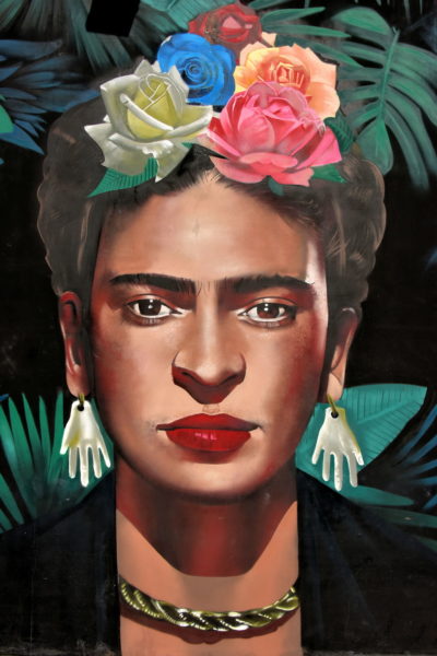 Frida Kahlo Mural by Street Art Chilango in Playa del Carmen, Mexico - Encircle Photos