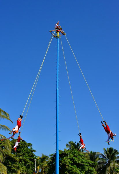 Papantla Flyers Performance in Playa del Carmen, Mexico - Encircle Photos
