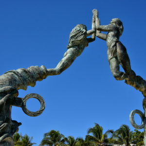 Portal Maya Sculpture in Playa del Carmen, Mexico - Encircle Photos