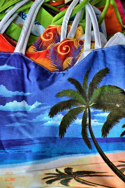 Beach-theme Shopping Bags at Riviera Maya, Mexico - Encircle Photos