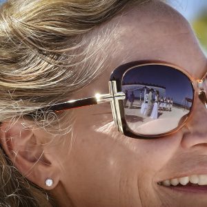 Son’s Wedding Reflected in Wife’s Sunglasses at Riviera Maya, Mexico - Encircle Photos