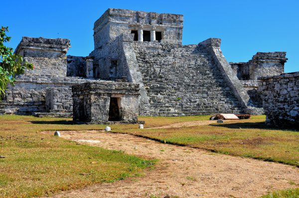 El Castillo Full View at Mayan Ruins in Tulum, Mexico - Encircle Photos
