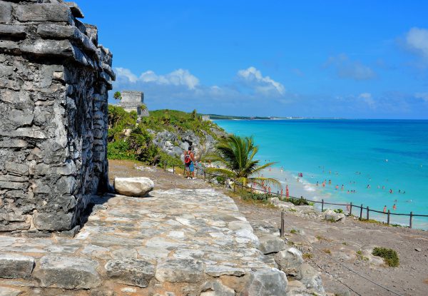 Overlooking Ancient Seaport at Mayan Ruins in Tulum, Mexico - Encircle Photos