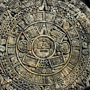 Aztec Sun Calendar in Tulum Pueblo, Mexico - Encircle Photos