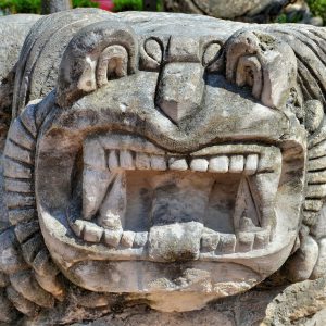 Jaguar God Statue in Tulum Pueblo, Mexico - Encircle Photos