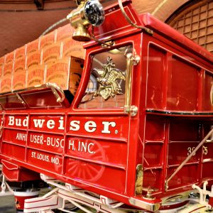 Budweiser Delivery Truck in Clydesdale Stable at Anheuser-Busch in St. Louis, Missouri - Encircle Photos