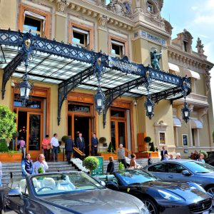 Bentley and Ferrari Parked at Casino in Monte Carlo, Monaco - Encircle Photos