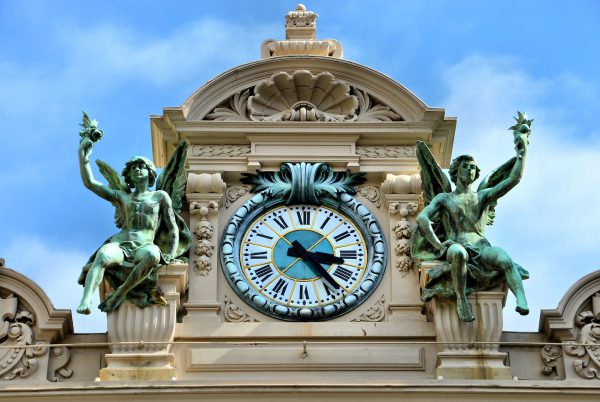 Casino Pediment, Statues and Clock in Monte Carlo, Monaco - Encircle Photos