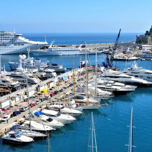 Cruise Ship and Yachts Docked in Monte Carlo, Monaco - Encircle Photos