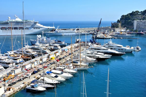Cruise Ship and Yachts Docked in Monte Carlo, Monaco - Encircle Photos