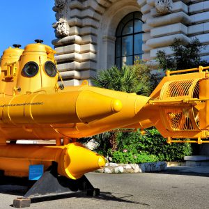 Yellow Mini-Submarine in Monte Carlo, Monaco - Encircle Photos