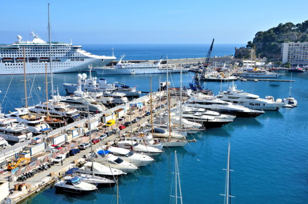 Chapter 32: Rock of Monaco across Harbor in Monte Carlo, Monaco - Encircle Photos