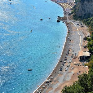 Elevated View of Jazz Beach near Budva, Montenegro - Encircle Photos