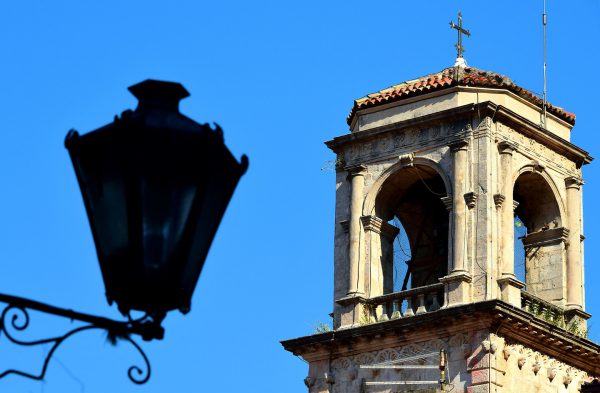 St. Tryphon Cathedral’s Tower Close Up in Kotor, Montenegro - Encircle Photos