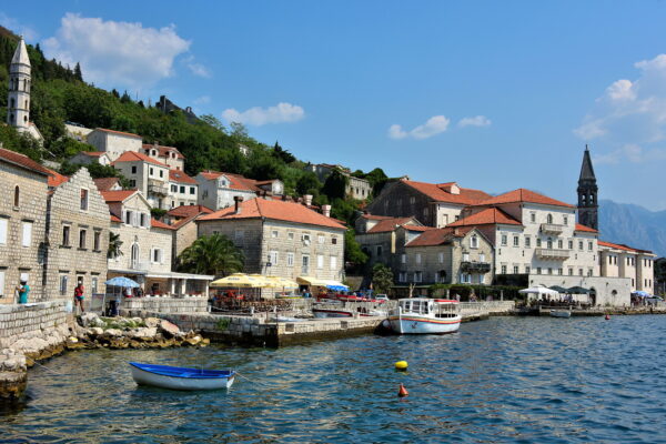 Chapter 11: Two Church Towers along Waterfront in Perast, Montenegro - Encircle Photos