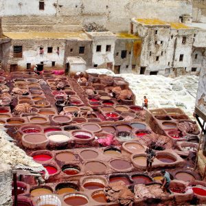 Leather Tannery in Fes el Bali at Fez, Morocco - Encircle Photos