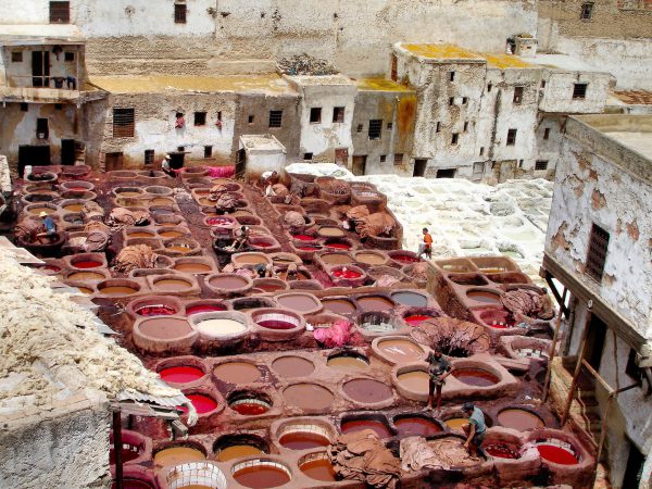 Leather Tannery in Fes el Bali at Fez, Morocco - Encircle Photos