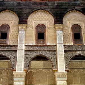 Madrasa al-Attarine Courtyard in Fes el Bali at Fez, Morocco - Encircle Photos