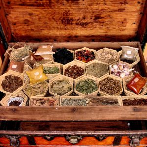 Chest of Moroccan Spices in Marrakech, Morocco - Encircle Photos