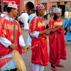 Gnawa Musicians at Jemaa el Fna in Marrakech, Morocco - Encircle Photos