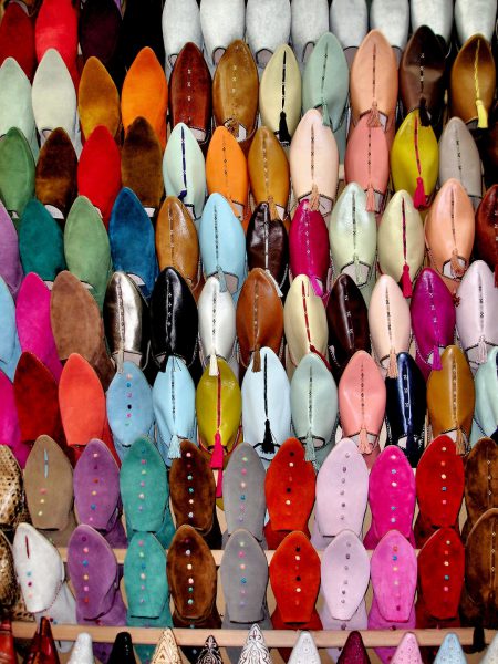 Babouche Slippers Displayed at Souk Smata in Marrakech, Morocco - Encircle Photos