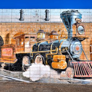 Virginia and Truckee Railroad Engine #22 Mural in Carson City, Nevada - Encircle Photos