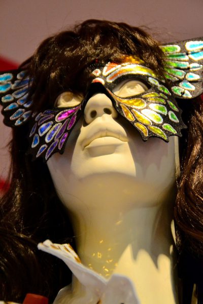 Woman Mannequin with Mardi Gras Mask from Faces on the Strip at Las Vegas, Nevada - Encircle Photos