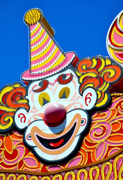 Clown Marquee at Circus Circus Hotel from Faces on the Strip at Las Vegas, Nevada - Encircle Photos