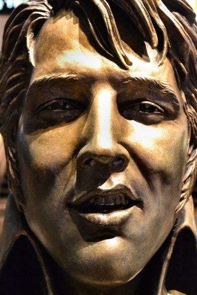 Bronze Elvis Presley Bust from Faces on the Strip at Las Vegas, Nevada - Encircle Photos