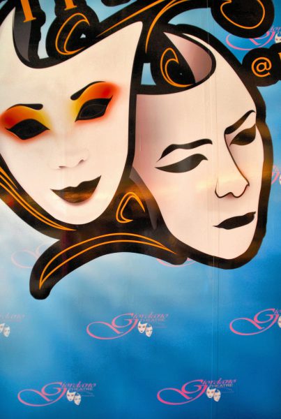 Comedy and Tragedy Masks Art from Faces on the Strip at Las Vegas, Nevada - Encircle Photos
