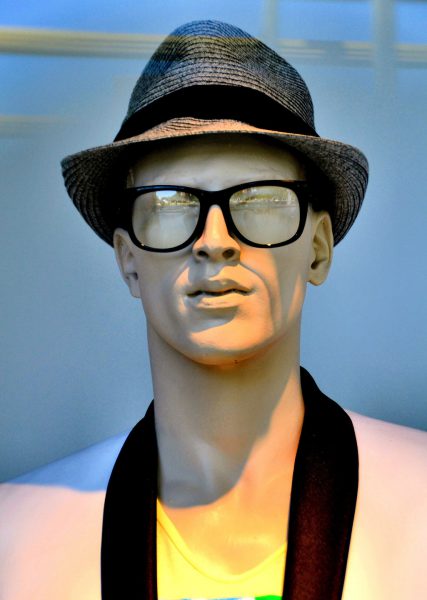 Male Mannequin with Straw Hat and Scarf from Faces on the Strip at Las Vegas, Nevada - Encircle Photos