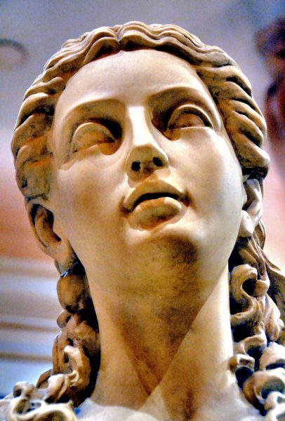Roman Woman with Braided Hair Statue from Faces on the Strip at Las Vegas, Nevada - Encircle Photos