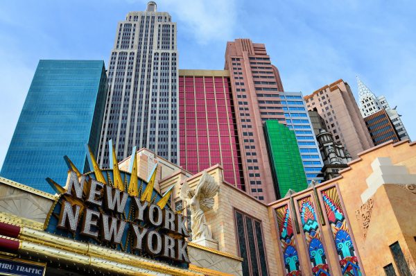 New York New York Hotel Buildings and Marquee in Las Vegas, Nevada - Encircle Photos