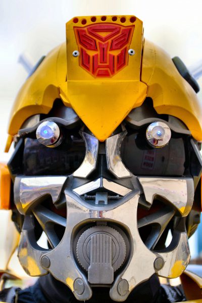 Transformer Bumblebee Autobot Performer on Las Vegas Strip, Nevada - Encircle Photos