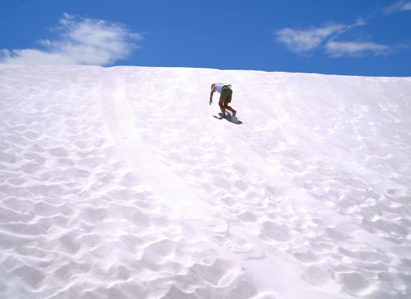Climbing Gypsum Sand Dunes at White Sands National Monument, New Mexico - Encircle Photos