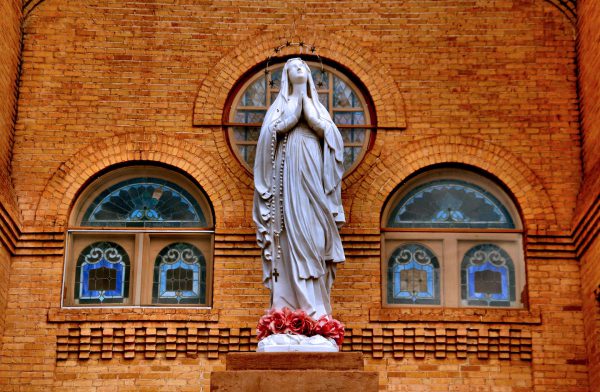 Virgin Mary Statue at Basilica of San Albino in Mesilla, New Mexico - Encircle Photos