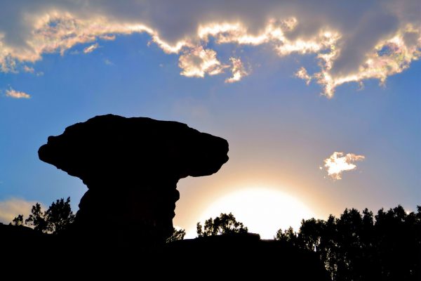Camel Rock Silhouette near Tesuque, New Mexico - Encircle Photos