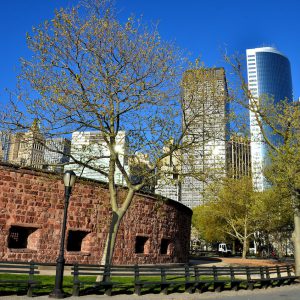 Castle Clinton in Battery Park and Skyline in New York City, New York - Encircle Photos