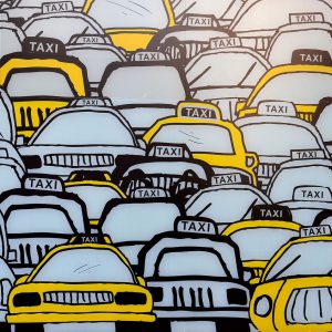 Congested Taxicab Mural in New York City, New York - Encircle Photos