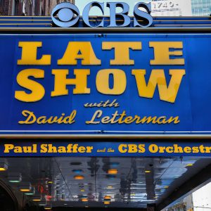 David Letterman Show CBS Marquee in New York City, New York - Encircle Photos
