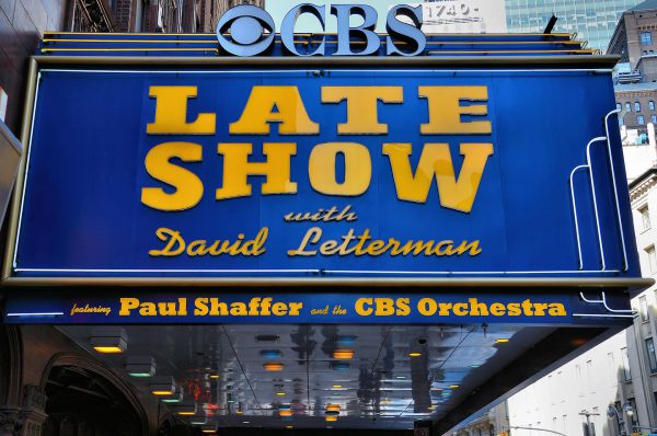 David Letterman Show CBS Marquee in New York City, New York - Encircle Photos
