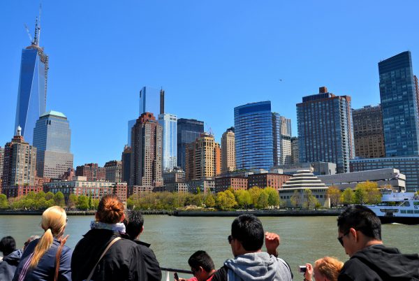 Lower Manhattan Skyline from Hudson River in New York City, New York - Encircle Photos