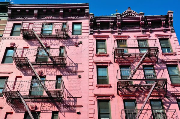 Pink Apartment Building in SoHo in New York City, New York - Encircle Photos