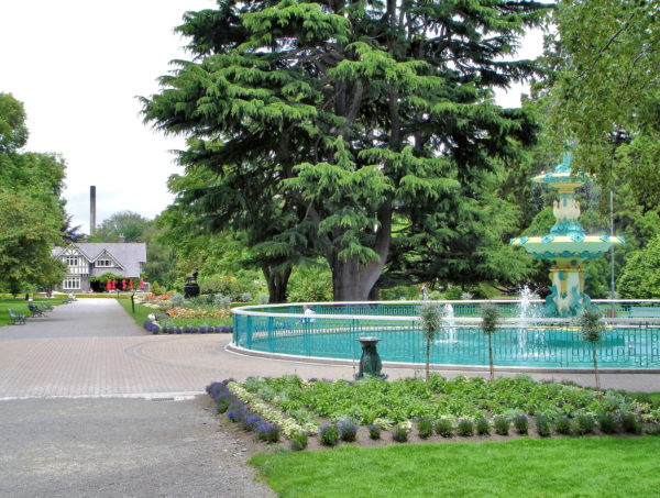 Peacock Fountain at Botanic Gardens in Christchurch, New Zealand - Encircle Photos