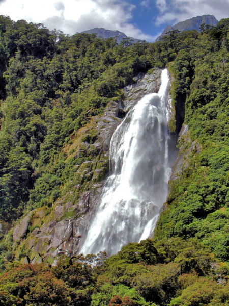 Lady Bowen Falls in Milford Sound at Fiordland, New Zealand - Encircle Photos