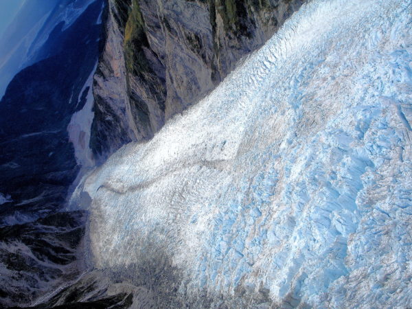 Aerial View of Franz Josef Glacier in Franz Josef, New Zealand - Encircle Photos
