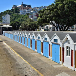 Boat Sheds at Oriental Bay in Wellington, New Zealand - Encircle Photos